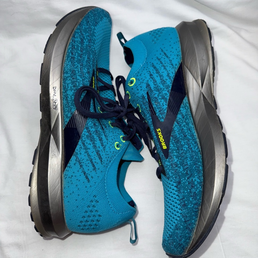 Brooks Men's Levitate 3 running shoes in the Blue/Navy/Nightlife size 10 - Picture 4 of 8